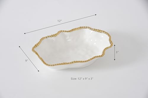 Pampa Bay Golden Salerno, Serving Bowl, 12" x 9" x 3" - Thumbnail 2