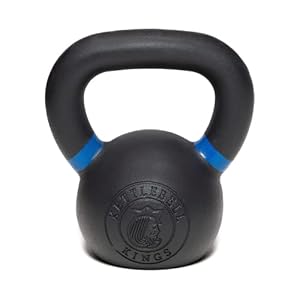 Kettlebell Kings Powder Coated Kettlebell Weights 5-90 LB | Workout Gym Equipment & Strength training sets for Women & Men | Durable Coating for Grip Strength, Rust Prevention