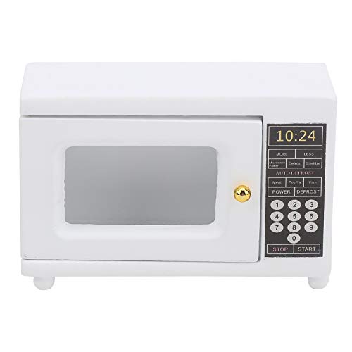 Mini Horno de Microondas, Accesorios de Casa de Muñecas Mini Electrodoméstico con Muebles Modernos, para Decoración de Habitaciones Pequeñas