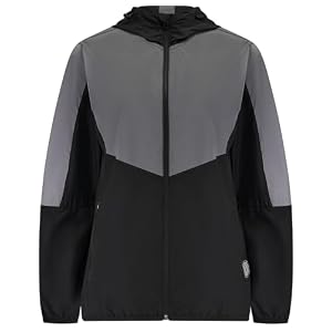 Women’s Running Jacket With Hood – Windproof Reflective High Vis & Lightweight – Ideal For Outdoor Sports