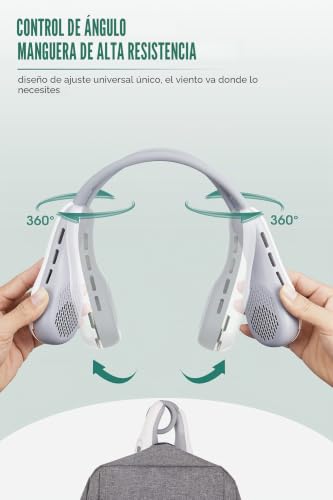 Ventilador USB para cuello silencioso mini ventilador sin aspas recargable 4