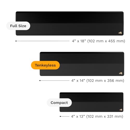 GLORIOUS Gaming Wooden Keyboard Wrist Rest (TKL) - White Ash Wood, Medium-Coarse Grain, Smooth Surface, Sweat & Oil Resistant, Easy Clean, Anti-Slip Rubber Base, 356 x 102 x 20mm - Onyx - Image 4