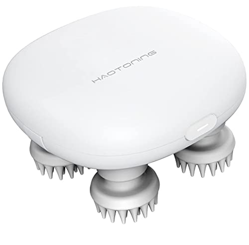 Haotoning Electric Scalp Massager, Head Scratcher Mimics Four-Finger Kneading Massage, Rechargeable & Waterproof, Pets Massager #TOP1