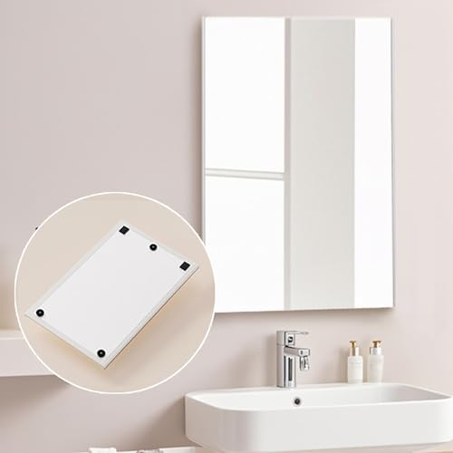 brisafe 割れない 浴室ミラー 鏡面フィルム 50×80CM 曇らない 防水 お風呂 浴室鏡 マグネットタイプ 防災 地震対策 おしゃれ シルバー