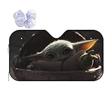 スターウォーズ かわいい車用フロントシェード 汎用 S&M サイズ車中泊 吸盤付き簡単取り付け日よけ 対応s
