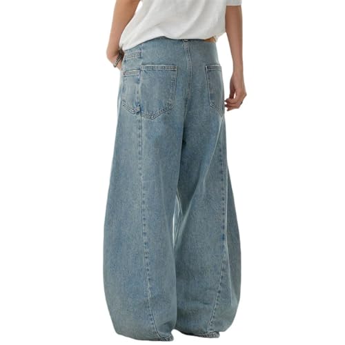 Men’s Ripped Denim Scimitar Pants, Streetwear, Hip Hop, Wide Leg, Distressed Jeans3
