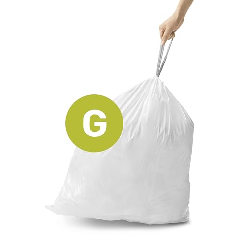 Image of simplehuman Code G 240 Count, Genuine Custom Fit Liners, Drawstring Trash Bags in Dispenser Packs, 30 Liter /8 Gallon