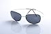 DEDING Mens rimless titanium polarized Sunglasses (silver, gray)