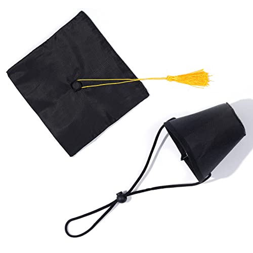 Sumersha 2pcs pet graduation caps small dogs black graduation hats with yellow tassel pet graduation costume for puppy dogs cats party outfits accessories 4 Sumersha 2pcs pet graduation caps small dogs black graduation hats with yellow tassel pet graduation costume for puppy dogs cats party outfits accessories - image 5
