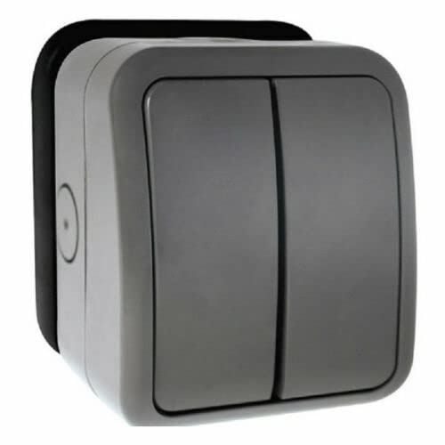 Click OA412AGU Aquip Weatherproof Switch IP66 2 Gang 2 Way 10 Amp