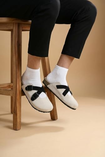 Image of Big Fox Men's Premium Closed-Toe Comfort Sandals with Adjustable Buckles | Cushioned Footbed | Casual