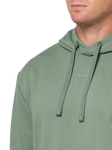 HUGO Men's Contrast Center Logo Hooded Sweatshirt3