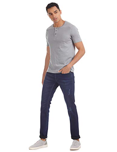 Image of Cherokee Men's Slim Fit Jeans (281956155 IN-32 Blue-Ds 30)