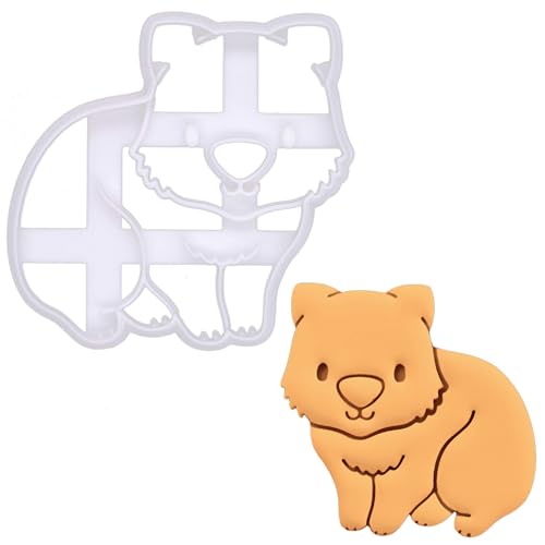 BAKERLOGY Kawaii Wombat Ausstechform – Tierische Kekse backen, Detailliertes Design für Fondant, Teig, Ton, Ideal für Bastelprojekte – Ausstecher Keksausstecher