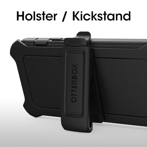 OtterBox iPhone 14 & iPhone 13 (Only) - Defender Series Case - Black - Rugged & Durable - with Port Protection - Includes Holster Clip Kickstand - Non-Retail Packaging