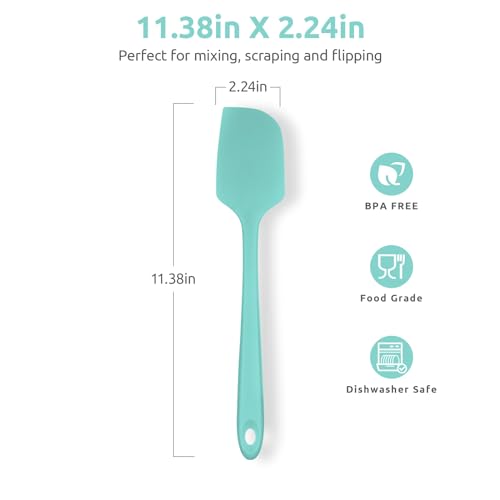 U-Taste EUST01-L-AS Heat Resistant Silicone Large Spatula: U-Taste 600ºf High Heat Flexible 11.38In Silicon Mixing Stirring Cooking Scraping Baking Bowl Scraper Seamless Spreader thumb #1