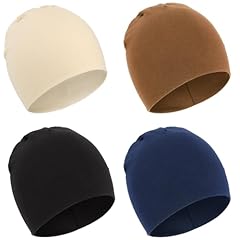 4 Pack Hats: Navy Blue, Beige, Black, Brown