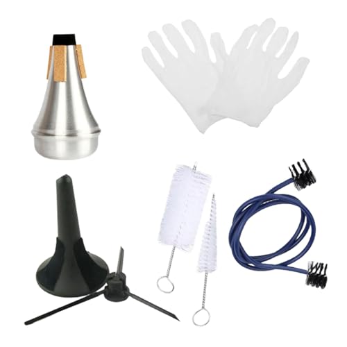 MotiveTech Kit de Limpieza de Trompeta con Guantes, Cepillo y sordina para Amantes de la música Jazz,...