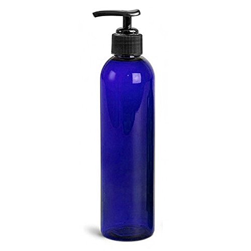 Royal Massage Empty Massage Oil Bottle with Pump, 8 Ounce , Blue