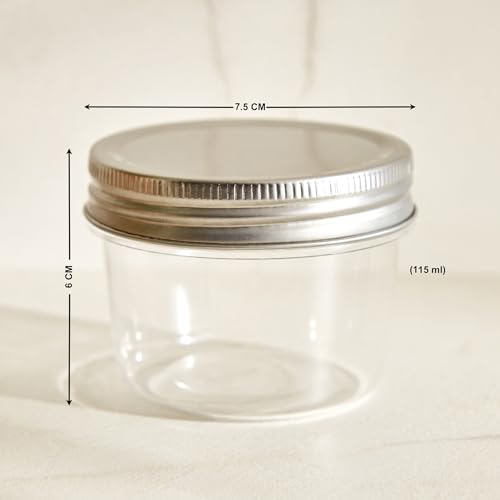 Image of Home Centre Garnet Crystal Set of 6 PET Storage Jars - 115ml