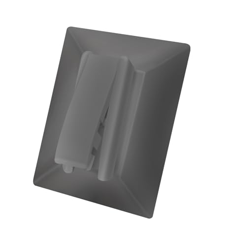 Aerolux Klebeplatten mit Klemmschuh universal für Plissees, verstrebt, 4er Pack inklusive Reinigungstuch, Montage von Plissees ohne Bohren am Fensterrahmen (anthrazit, 1x 4 Stück)