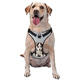 No Pull Dog Harness Siberian Husky Puppies Dogs Husky Walking Pet Harness with Leash, Adjustable Reflective Breathable Oxford Puppy Pet Harness Outdoor