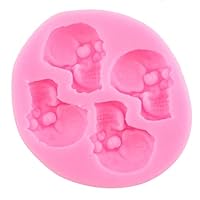 1 pcs Skull Silicone Fondant Mold, Halloween Skeleton Chocolate Bak