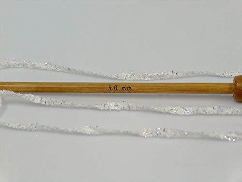 Metallic Chenille Yarn - Oatmeal Gold DK Weight, 50g/110m For Knitting & Crochet