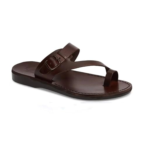 Abner - Leather Metal Buckle Sandal - Mens Sandals