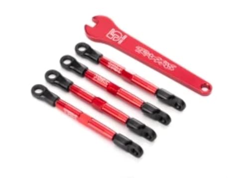 Traxxas 7038X toe link biellettes aluminium rouge pour Slash 1/16