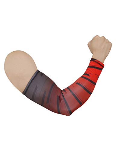 Image of NEVER LOSE Printed Arm Sleeves for Men & Women, Stretchable Breathable Compression Sports Sleeves for Gym, Cycling, Running, Driving & Outdoor Activities (Pack of 2 Pairs)