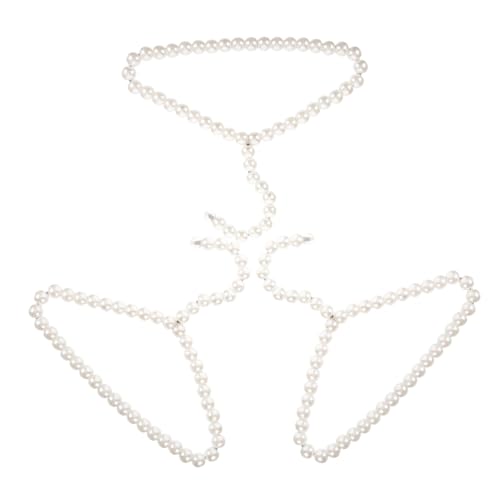 BESPORTBLE 3Pcs Pearl White Pet Clothes Hangers Dog and Cat Grooming Accessories for Dresses Skirts and Jackets Prevent Slipping with Decorative Faux Pearl Design