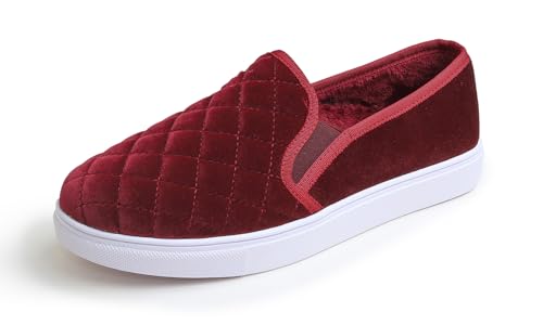 Image of FEVERSOLE Women's Casual Slip On Sneaker Comfort Quilted Loafer Flats