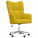 Le velours rencontre l'acier : la housse en velours 100 % polyester jaune moutarde chaude épouse la douceur du velours, la structure en acier robuste avec base en croix supporte jusqu'à 110 kg. La hauteur de l'accoudoir de 56 à 63,5 cm assure un repos détendu du bras pendant la lecture, les jeux ou les soirées télévisées.