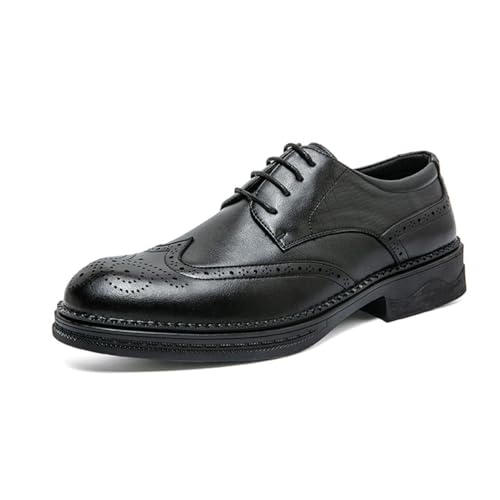 Men's Modern Business Casual Dress Shoes Classic Wingtip Lace-Up Brogues Formal Oxfords Suit Shoes