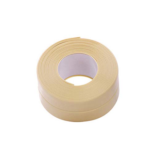 Opla3ofx Self Adhesive Wall Sealing Waterproof Tape,Bathtub Caulk Strip Edge Protector for Kitchen Countertop, Sink, Bathturb, Toilet, Gas Stove and Wall Coner Beige