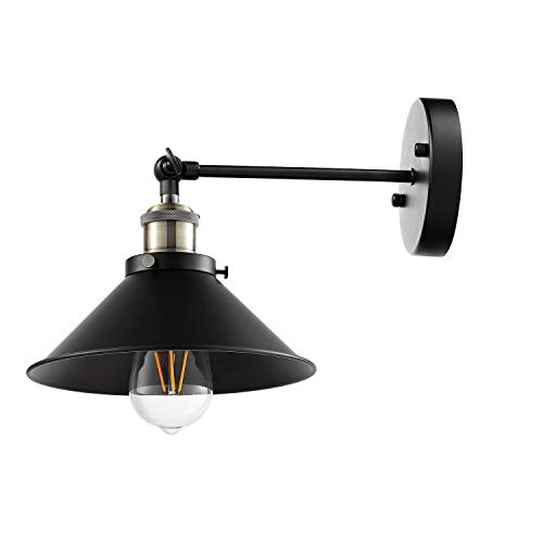 Laboreducer Wall Sconce Set Of 3, Hardwired Industrial Wall Lamps, Vintage Sconces Wall Lighting With Swing Arm, Bronze And Black Wall Lights Fixture (E26 Bulbs Not Included) #TOP2