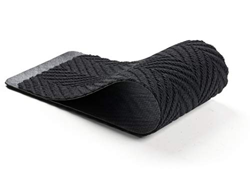 Indoor and Outdoor Carpet Stair Treads - 32" x 8" Non-Slip Stair Treads Carpet for Wooden Steps - Rubber Stair Tread Mats - Stair Rugs Anti Slip for Kids Elders and Dogs – Black Set of 14 by Jorviz - Image 2
