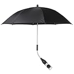 LIHAO 72cm Pram Parasol with Adjustable Fixing Clamp UPF 50+ UV Protection Universal Stroller Umbrella for Pram,Stroller,Pushchair and Buggy