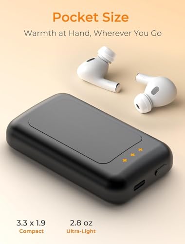Electric Hand Warmers Rechargeable, Rechargeable Hand Warmer, Portable Hand Warmer for Outdoor Camping Hunting Golf Accessories, Gifts for Women Men - Image 6