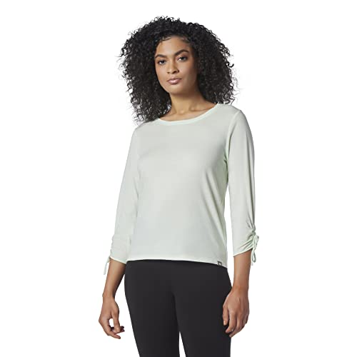 Image of Marc New York Performance Womens Adjustable Sleeve Cinching W/Spaghetti Drawstrings 3/4 T-Shirt, Honeydew, Large US