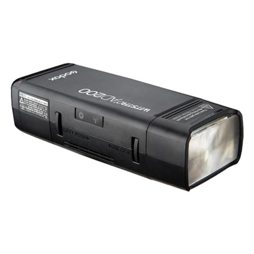 Godox AD200 200Ws 2.4G TTL Flash Strobe 1/8000 HSS Cordless Monolight with 2900mAh Lithimu Battery and Bare Bulb/Speedlite Fresnel Flash Head to Cover 500 Full Power Shots and Recycle in 0.01-2.1 Sec