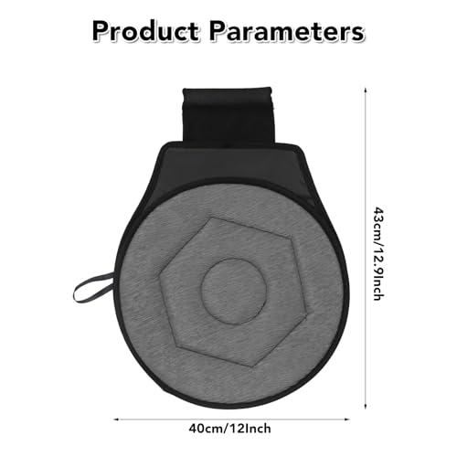 Image of 360 Degree Rotating Car Cushion for Elderly Pregnant Woman Children, Portable Round Seat Pad, Rotating Car Swivel Seat Cushion, Rotatory Chair Pad (Grey)