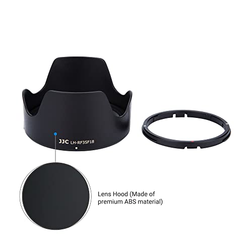 JJC Parasol de bayoneta para lente Canon RF 35 mm F1.8 Macro IS STM en Canon EOS C70 R RP R5 R6 Ra DSLR Camera - Sustituye al parasol de lente Canon EW-52 - imagen 5