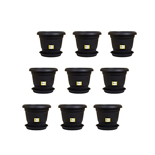 See full amazon price history chart for spylark™ Heavy Duty Premium Plastic Planter Pots with Bottom Tray (Black)(Pack of 9)-14inch spylark™ Heavy Duty Premium Plastic Planter Pots with Bottom Tray (Black)(Pack of 9)-14inch (B08FX21LBY) Amazon Price History, Amazon Price Tracker