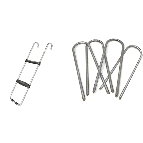 Skywalker Trampolines Wide-Step Ladder & Wind Stakes – 4 Pack