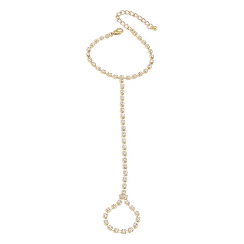 Gold Silver Ring Bracelet for Stackable for Paperclip Adjustable For Diamond For Fringe Summer Women Jewelry for Prom Wedding Ev