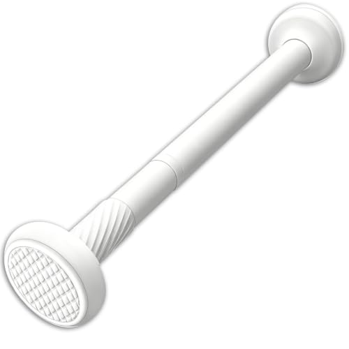 Barre de Douche Extensible haut de gamme, finition blanche traitement antirouille