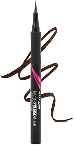 Maybelline Eyestudio Master Precise All Day Liquid Eyeliner Makeup, Forest Brown, 0.034 fl. oz.