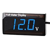 Geeignet für: Das digitale 12V Voltmeter Messgerät ist weit verbreitet für Fahrzeuge, Motorräder, Fahrräder, Boote, Umspannwerkautomatisierung, Verteilungsautomatisierung, Spannungsregler, Testgeräte usw. und bietet Ihnen so viel Komfort